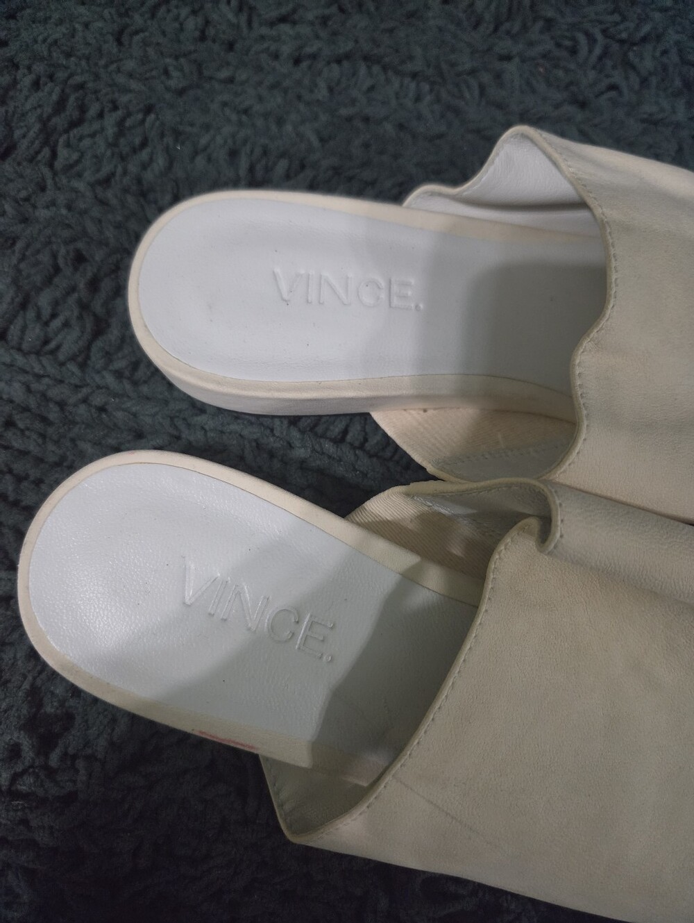 Vince Cream Slip-On Mule Shoes - Picture 3 of 9